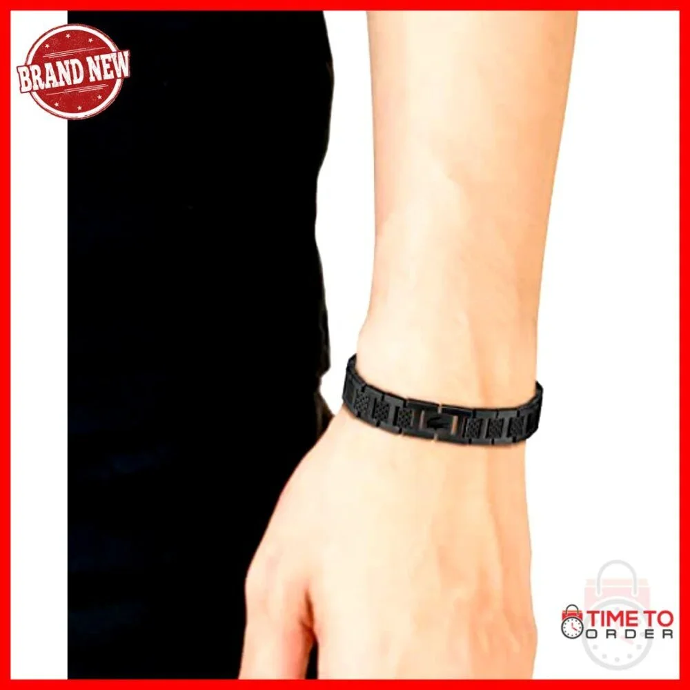 Adjustable Stainless Steel H-Link Bracelet with Crocodile Clasp